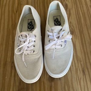 Cream Colored Suede Vans
